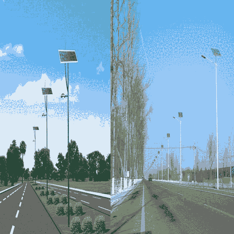 4米鋰電池LED光源太陽能一體燈廣場(chǎng)小區(qū)庭院公園照明廠家直銷